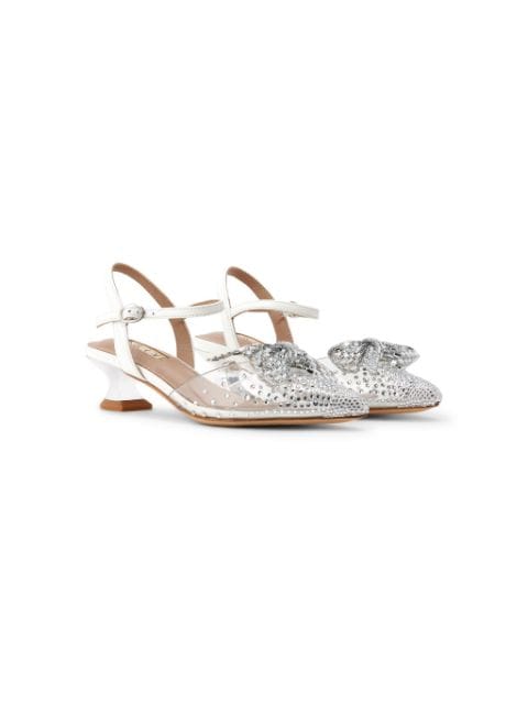 NICOLI Duman crystal bow-embellished sandals
