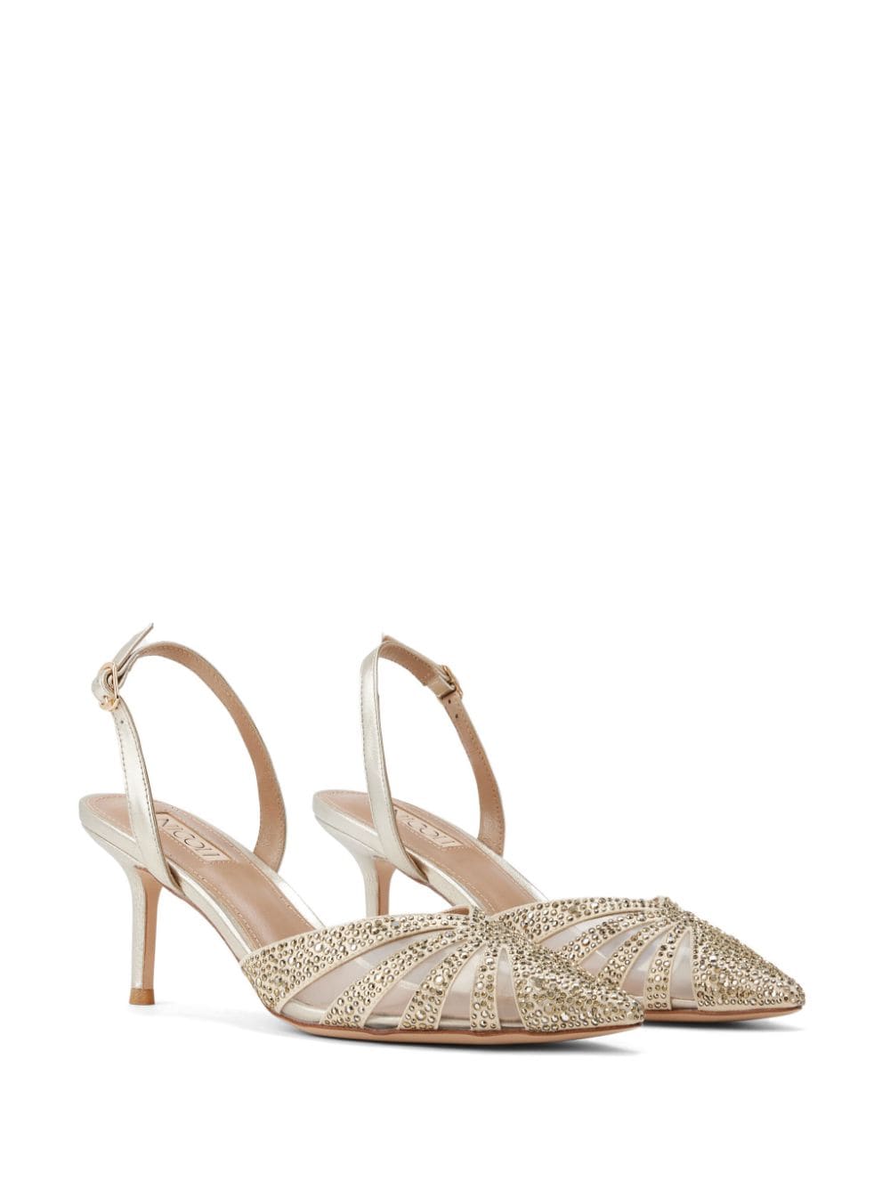 Shop Nicoli Melissa Crystal-embellished Sandals In Gold