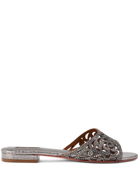 NICOLI Esmee crystal-embellished leather sandals