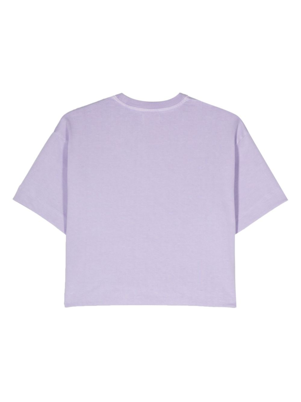 Shop Autry Logo-patch Cropped T-shirt In Purple