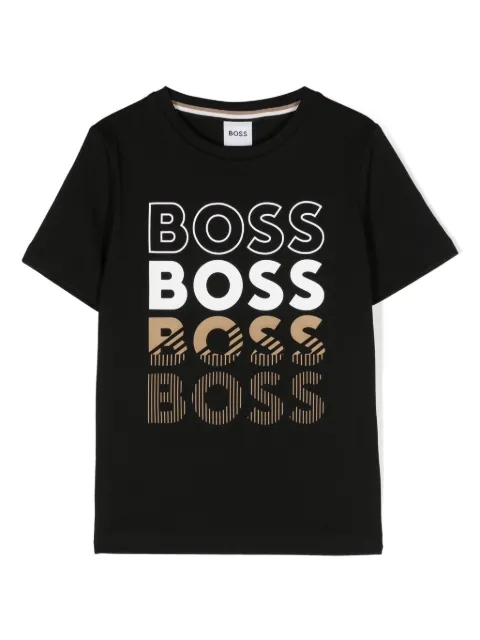 BOSS Kidswear logo-print cotton T-shirt