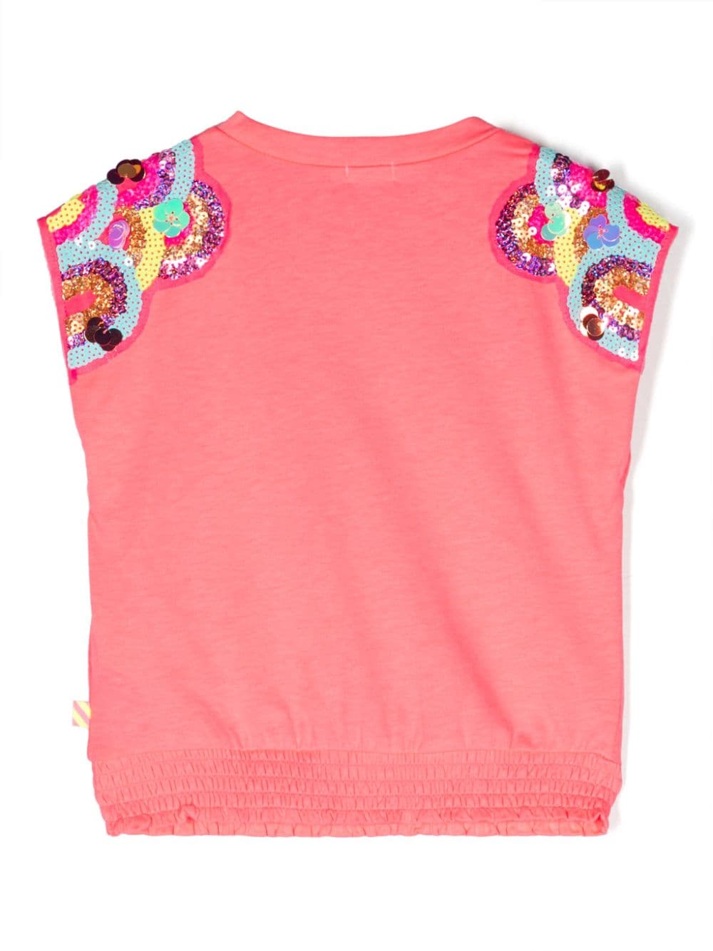 Shop Billieblush Sequined Cap-sleeve T-shirt In Pink