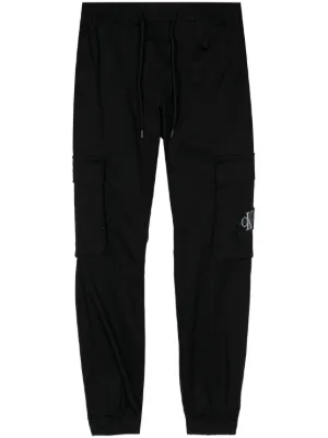 Giorgio Armani logo-embroidered Tapered Track Pants | Black | FARFETCH