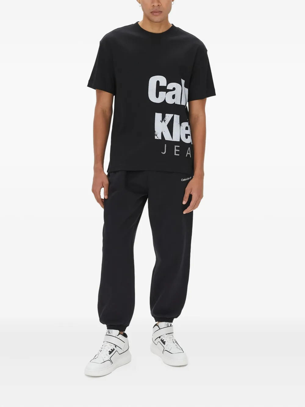 Calvin Klein Jeans logo-print T-shirt - Zwart