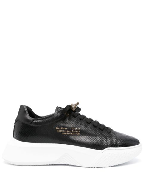 Giuliano Galiano Python leather sneakers