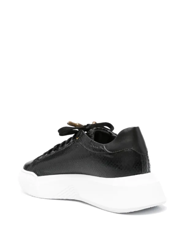 Giuliano Galiano Python Leather Sneakers | Black | FARFETCH