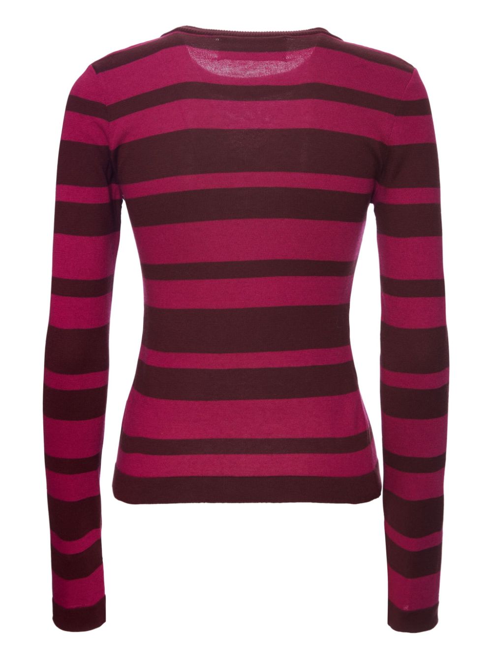 Shop La Doublej Fine-knit Striped Jumper In Purple