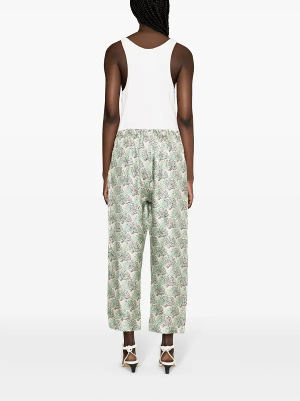 La DoubleJ プリント シルクパンツ | グリーン | FARFETCH JP