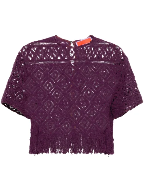 La DoubleJ Lacey La Scala fringed top