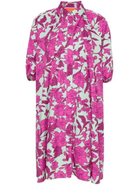 La DoubleJ Sunburst cotton midi dress