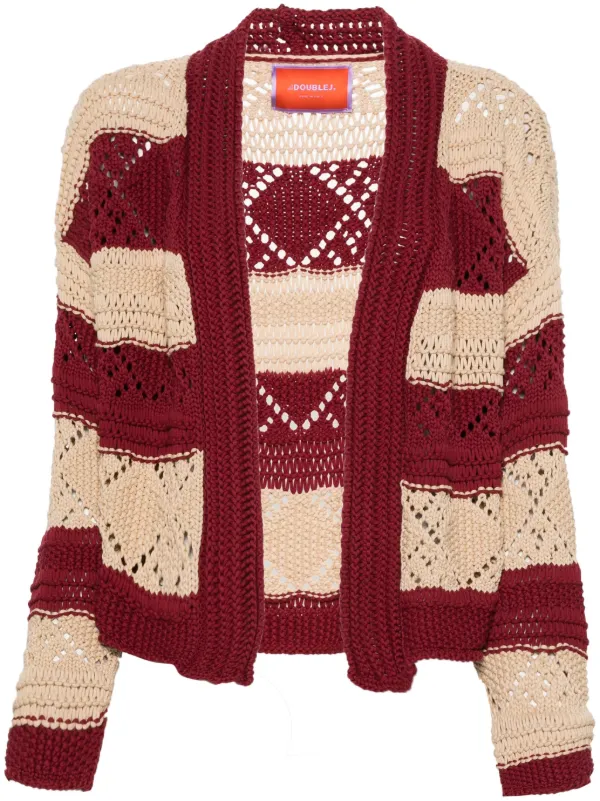 La DoubleJ Summer Knitted Cardigan in Red