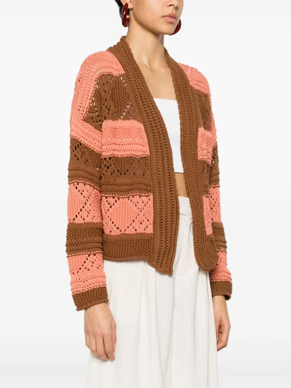 La DoubleJ Summer Knitted Cardigan | Brown | FARFETCH JO