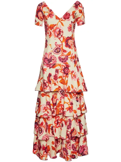 La DoubleJ Flamenco tiered maxi dress