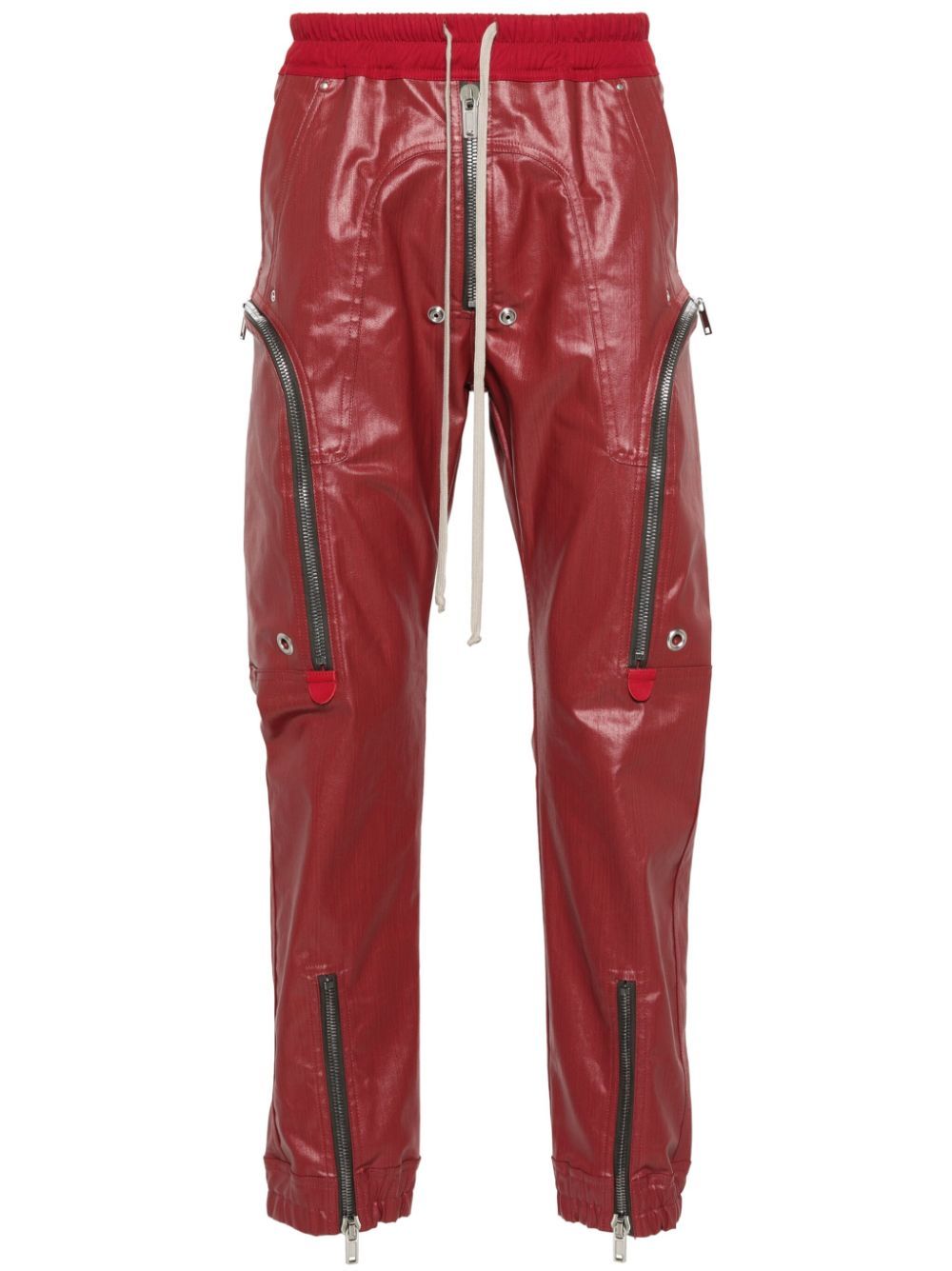 Shop Rick Owens Bauhaus Cargo Trousers In Red