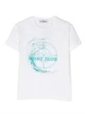 Stone Island Junior Compass-print cotton T-shirt - White
