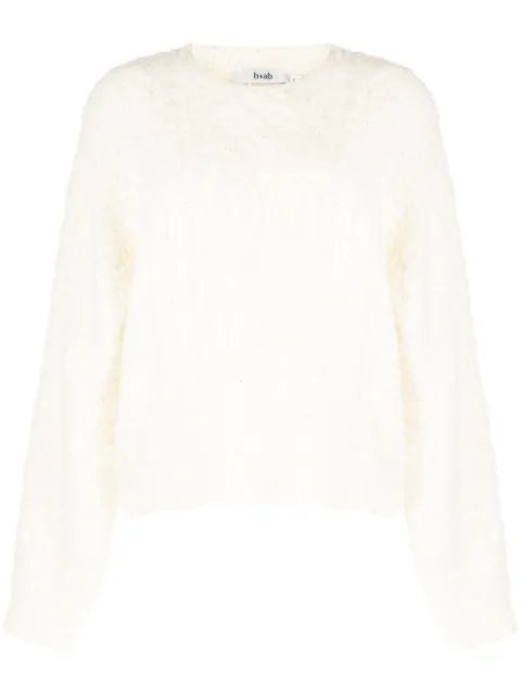 b+ab cable-knit brushed jumper