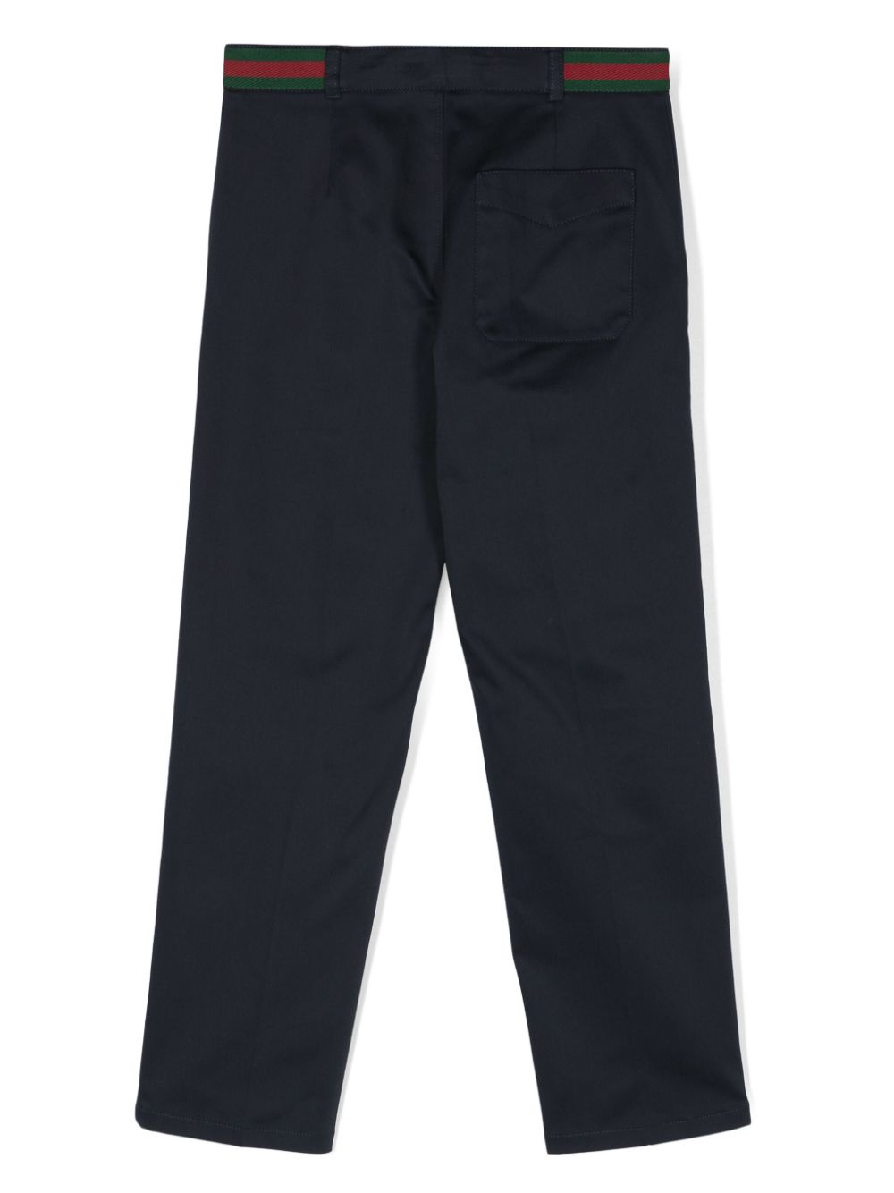 Gucci Kids Web-stripe straight-leg trousers - Blue