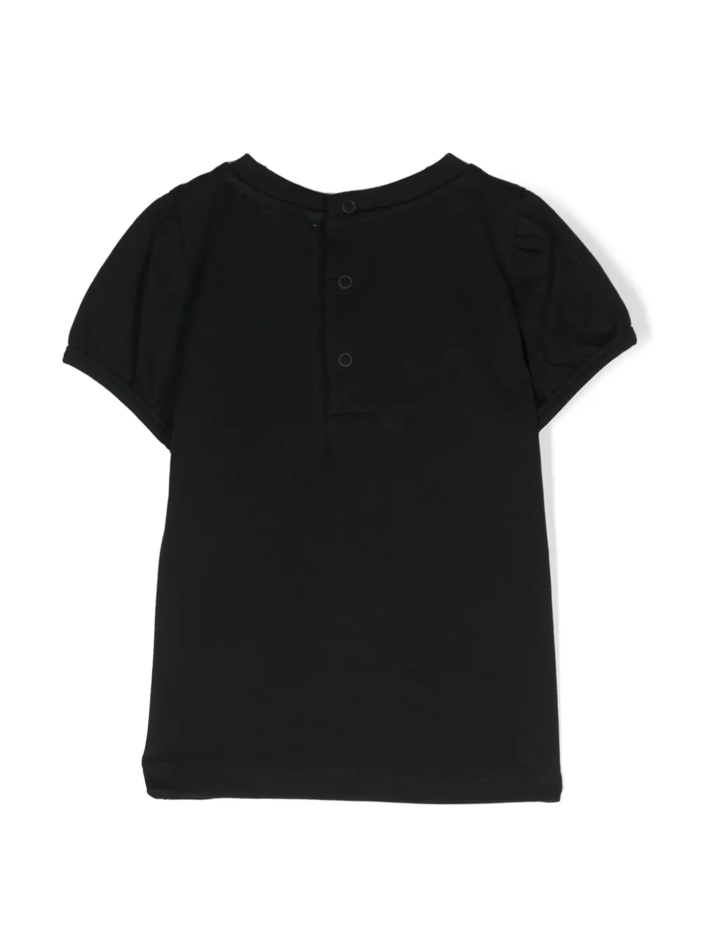 Moschino Kids T-shirt met geborduurd logo Zwart