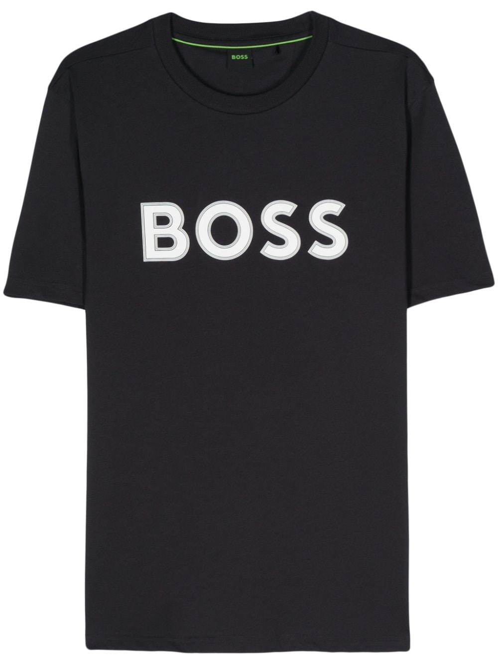 Hugo Boss Logo-print Cotton T-shirt In Blue