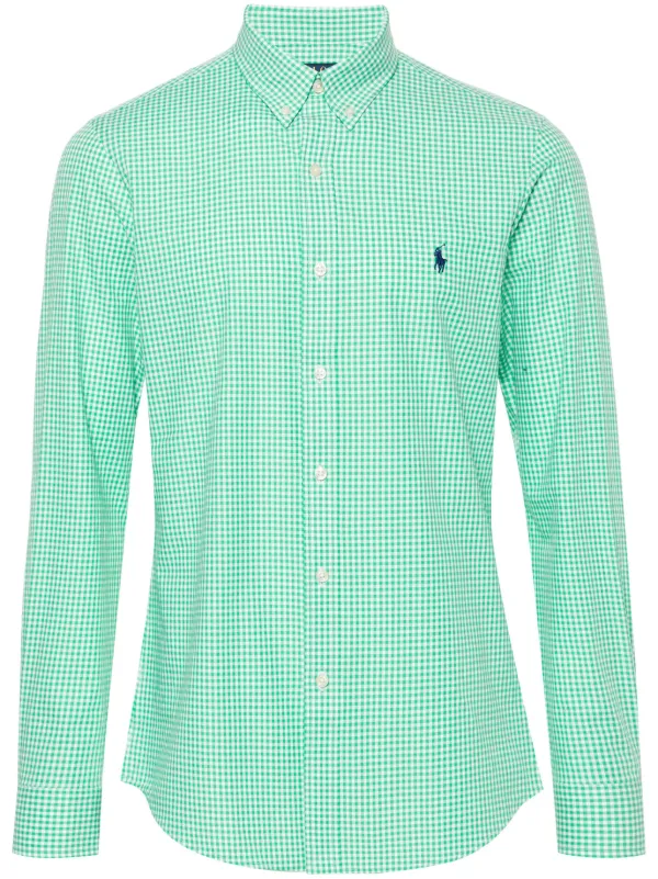 Polo Ralph Lauren Chemise Polo Pony à Carreaux Vichy Vert