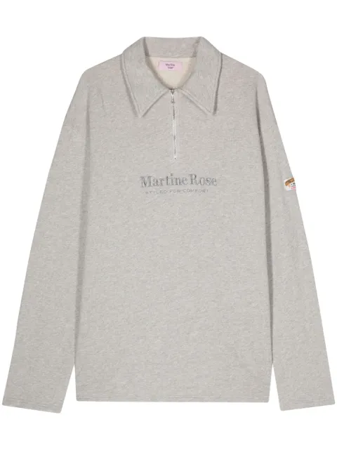 Martine Rose logo-embroidered cotton polo shirt