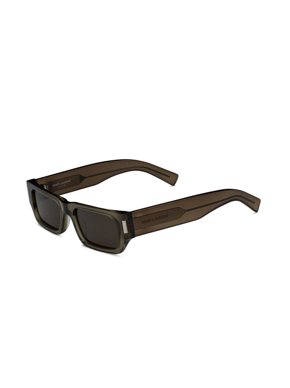 Saint Laurent Eyewear 660 zonnebril met rechthoekig montuur Bruin