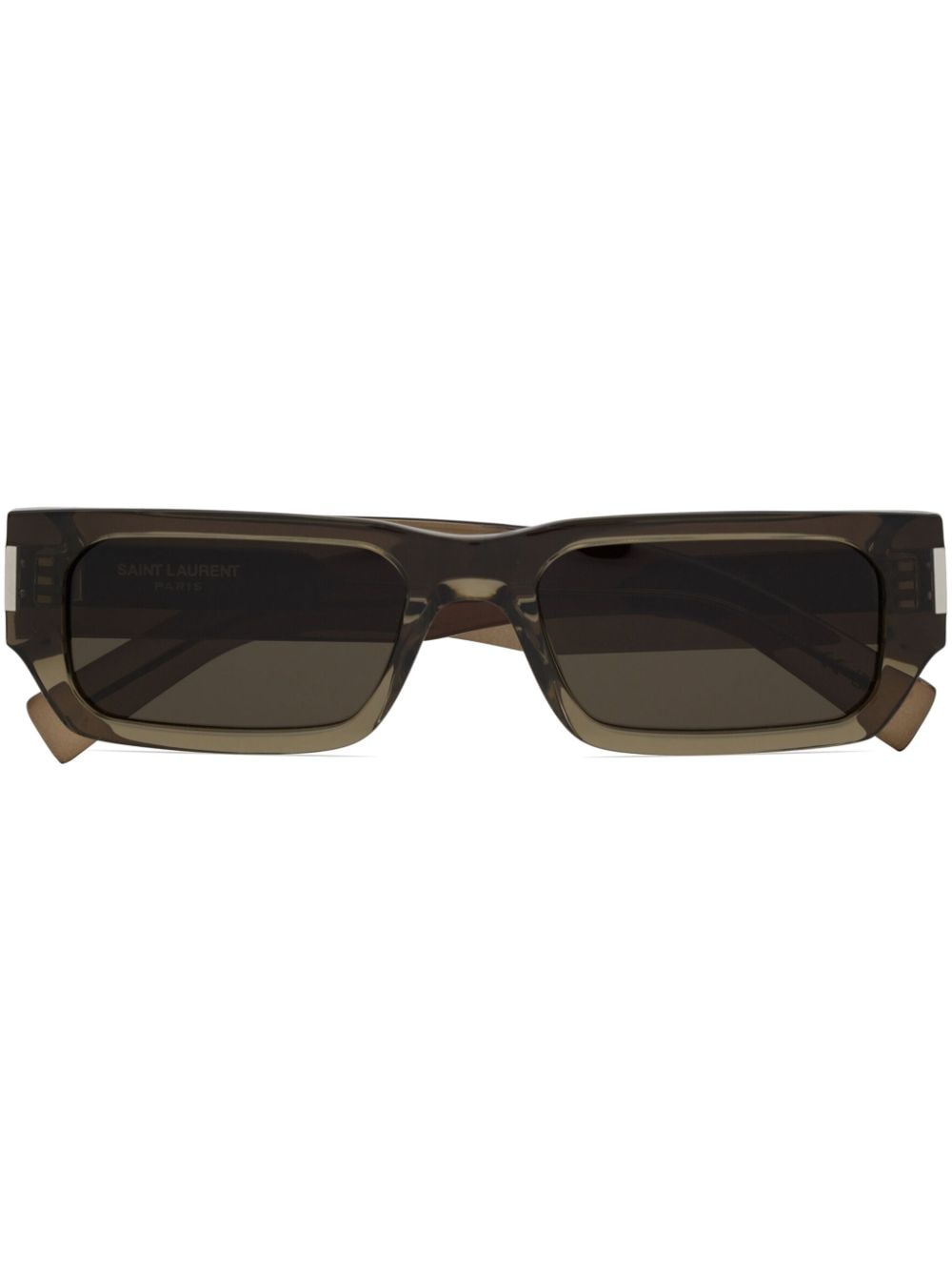 Saint Laurent Eyewear 660 zonnebril met rechthoekig montuur Bruin