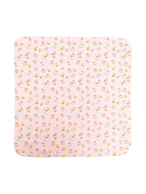 Moschino Kids illustration-print cotton blanket
