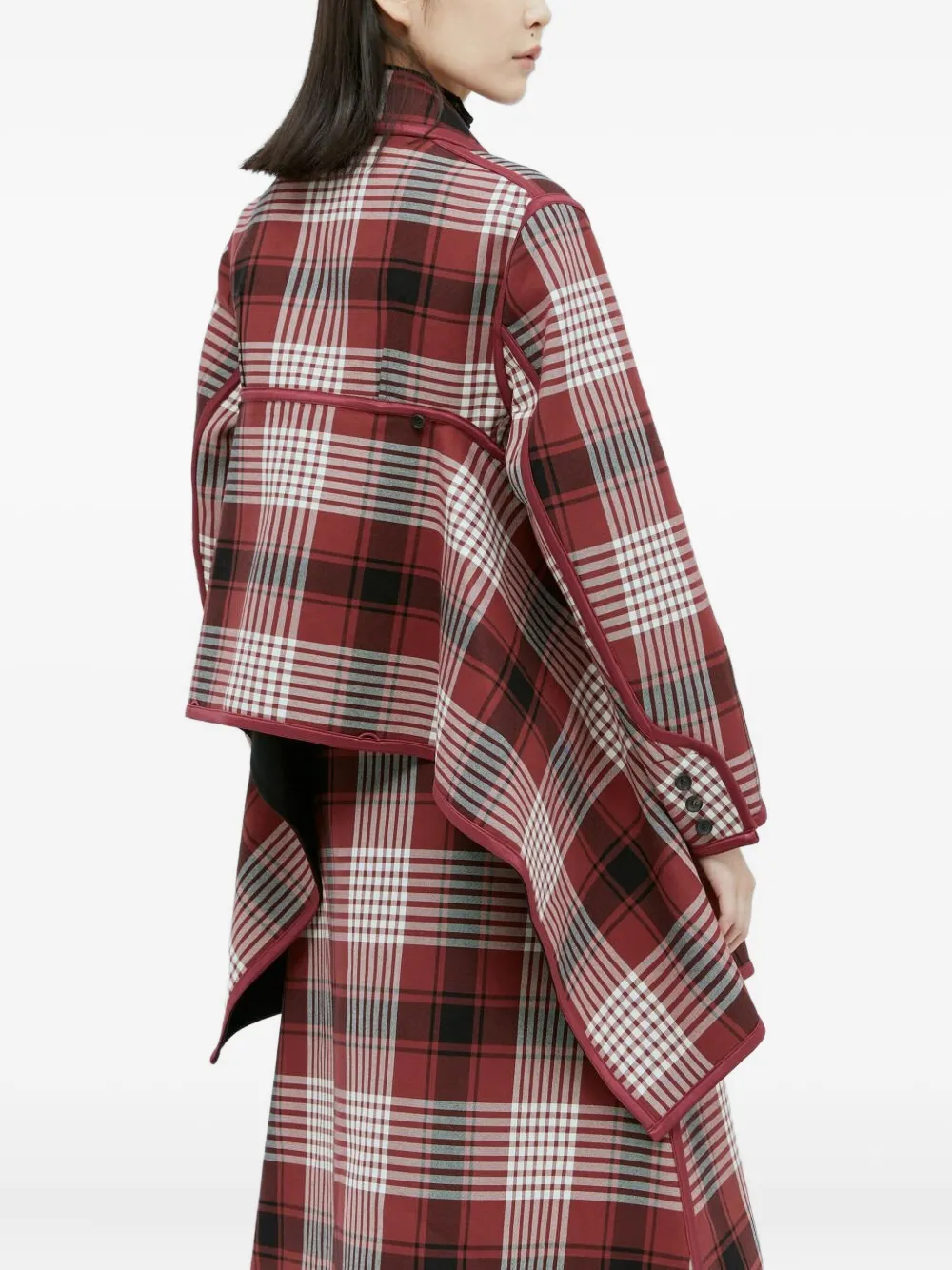 Issey Miyake Women Counterpoint Check Jacket In Multi