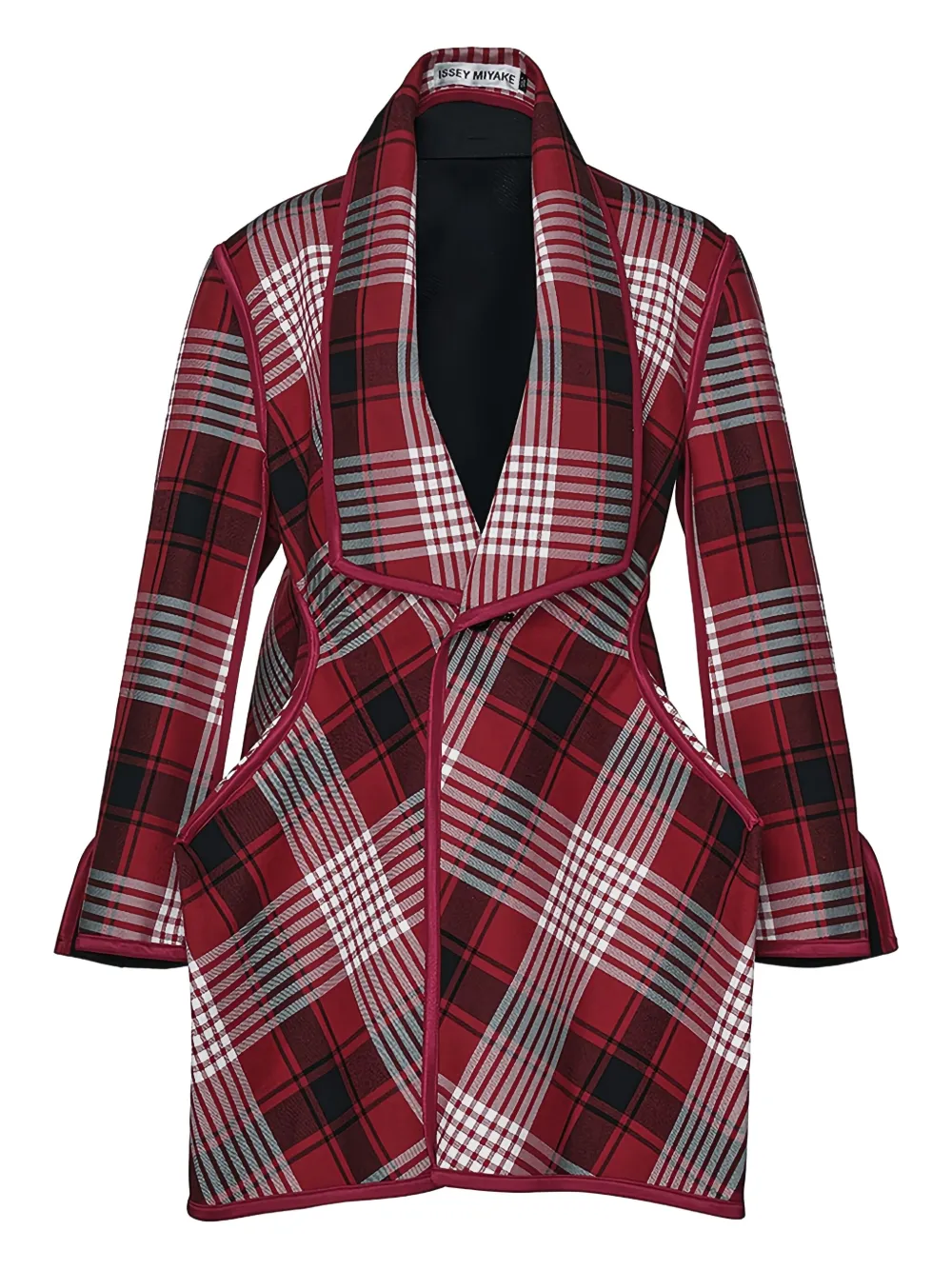 Issey Miyake check-print jacket | Red | Image 1