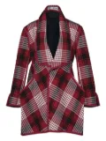 Issey Miyake check-print jacket - Red