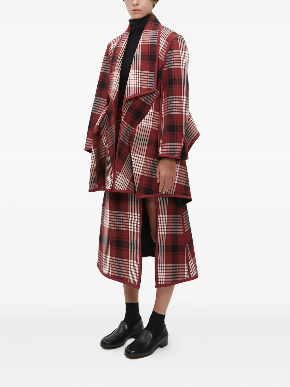Issey Miyake check-print jacket | Capes | Image 2