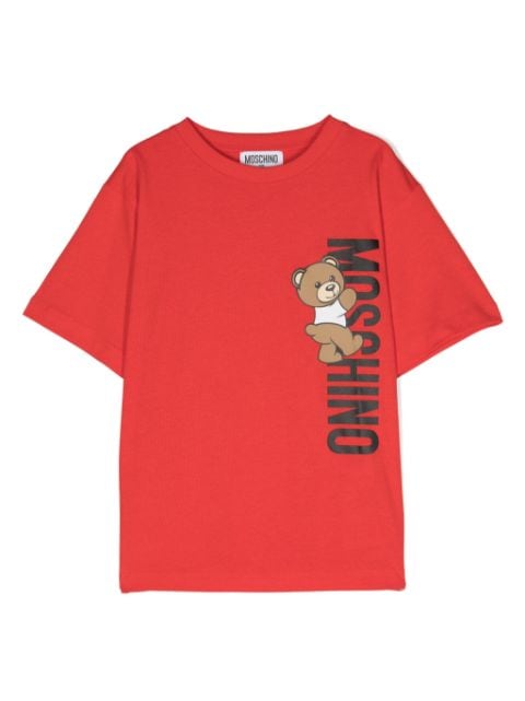Moschino Kids Teddy Bear logo-print T-shirt
