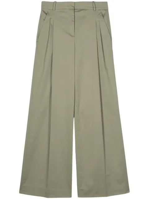 Kiton poplin wide-leg trousers