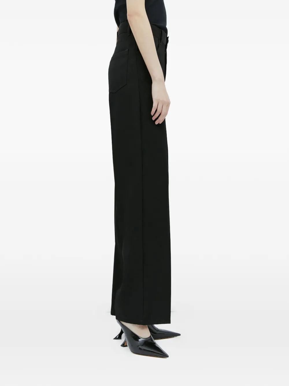 Jil Sander Flared broek Zwart