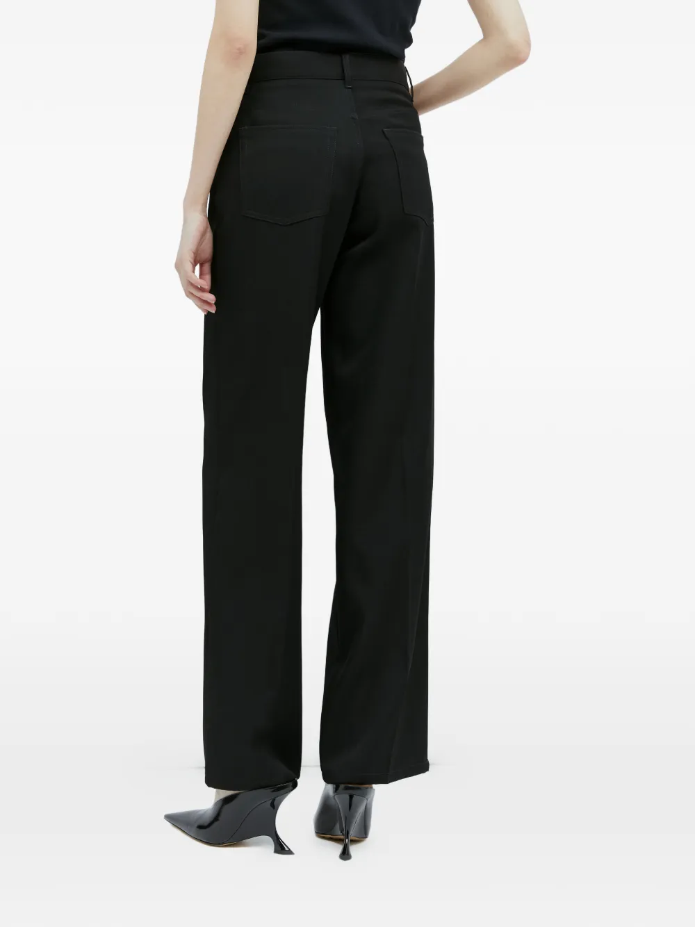 Jil Sander Flared broek Zwart