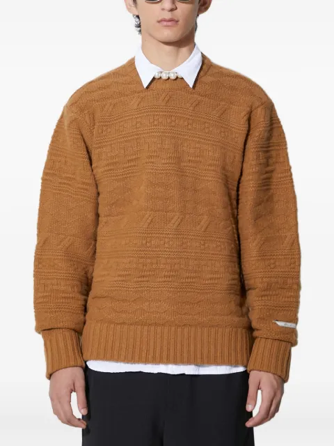 Ader Error cable-knit crew-neck sweater