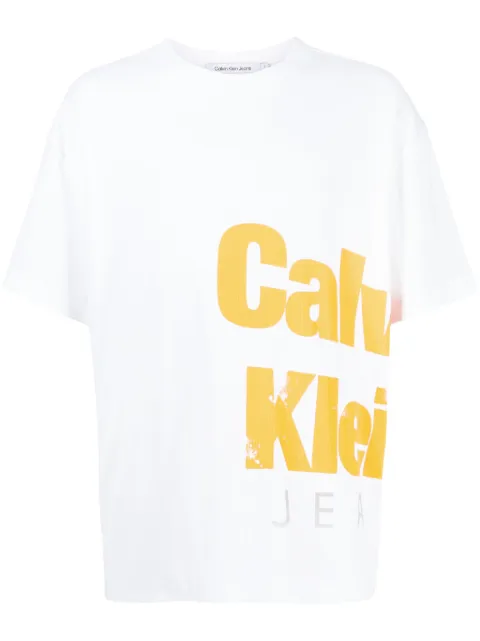 Calvin Klein playera stretch con logo estampado