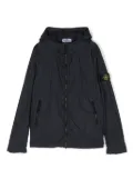 Stone Island Junior Compass-badge hooded jacket - Blue