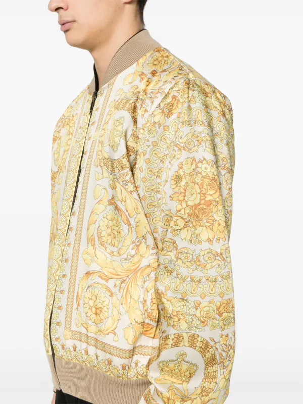 Versace baroque-pattern Reversible Bomber Jacket - Farfetch