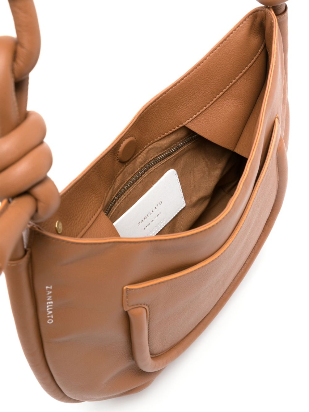 Shop Zanellato Large Demi' Leather Shoulder Bag In Braun