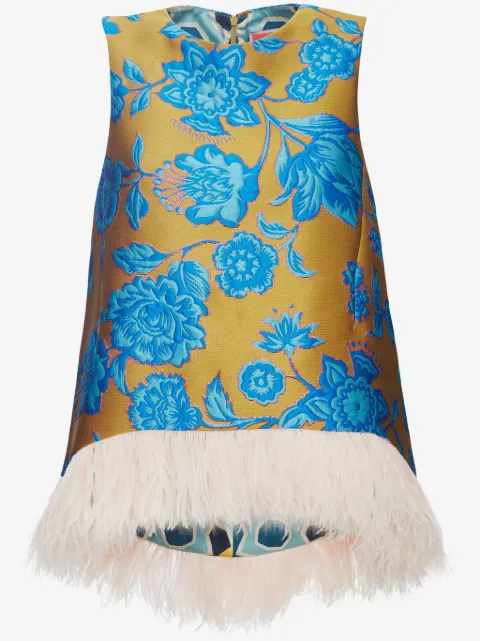 La DoubleJ La Scala floral-jacquard blouse
