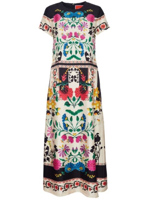 La DoubleJ Swing floral-print maxi dress
