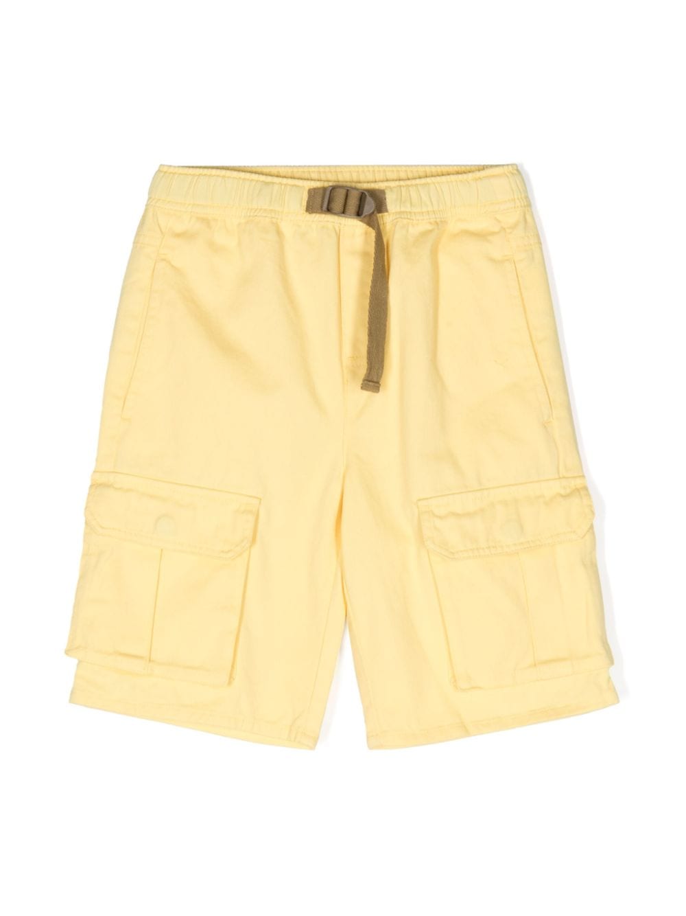 Stella McCartney Kids Cargo shorts met ceintuur en logopatch Geel