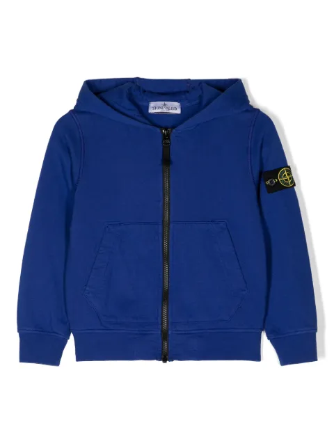 Stone Island Junior Compass-badge zip-up hoodie