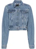 ROTATE BIRGER CHRISTENSEN logo-patch denim jacket - Blue