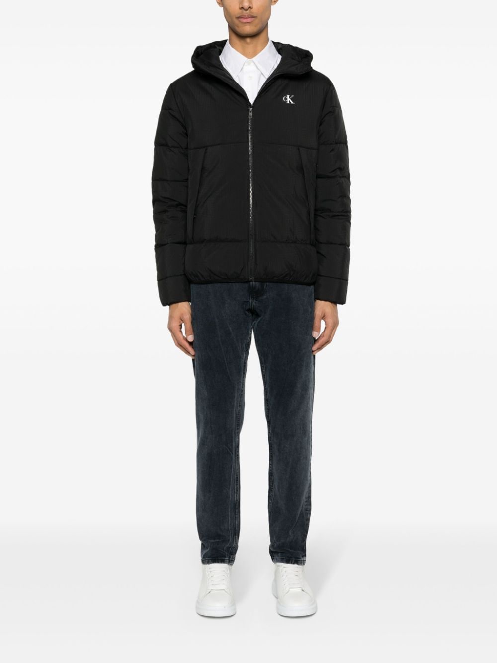 Shop Calvin Klein Jeans Est.1978 Ripstop Padded Jacket In Black