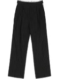 Tommy Hilfiger straight-leg pinstriped trousers - Black