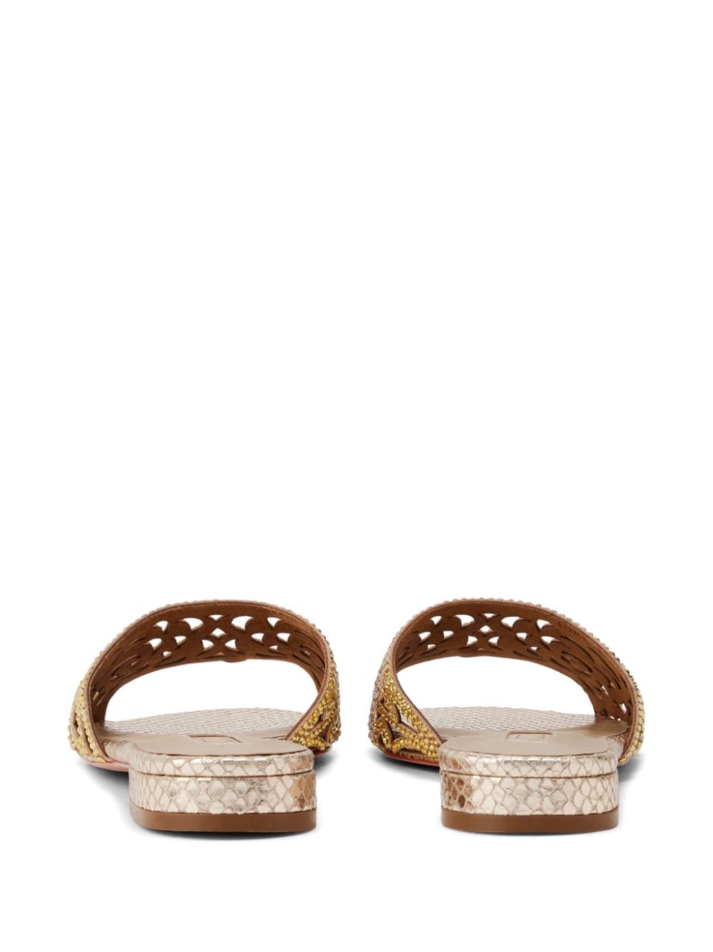 Shop Nicoli Esmee Crystal-embellished Leather Sandals In Gold