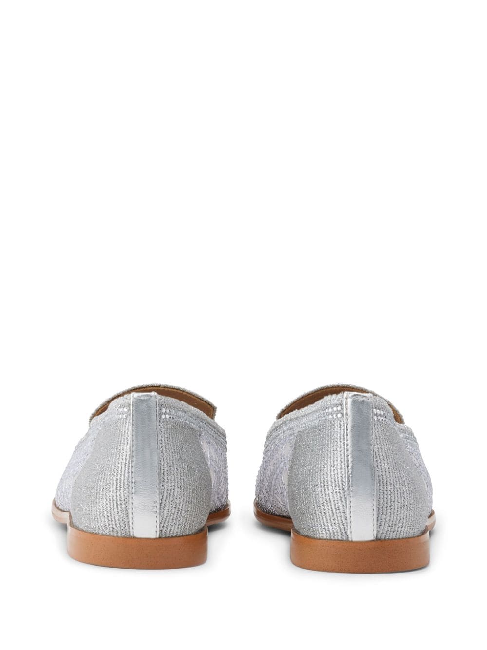 Shop Nicoli Artemis Crystal-embellished Loafers In Silver